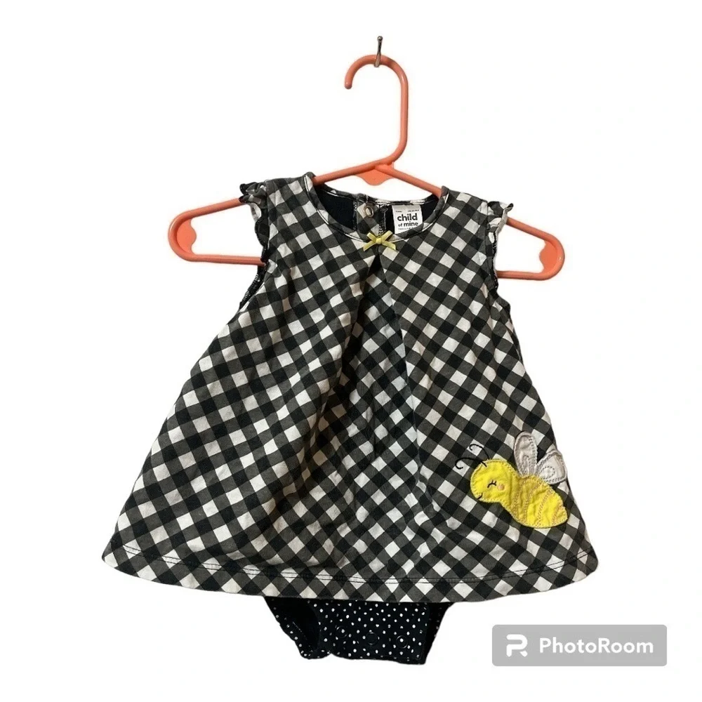 Carter’s Child of Mine Bee Polka Dot Onesie Romper